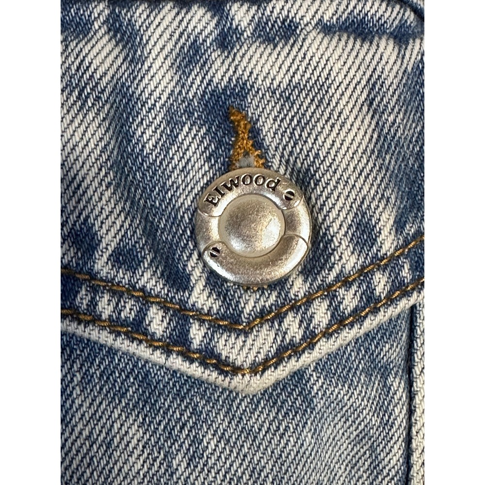 ELWOOD Light Wash Denim Trucker Jacket Mens Large Unisex Vintage Style Blue - Picture 3 of 9